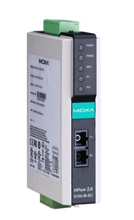 Сервер MOXA NPort IA 5150-M-SC 1-портовый асинхронный RS-232/422/485 в Ethernet с многомодовым оптоволоконным сетевым от компании MetSnab - фото 1