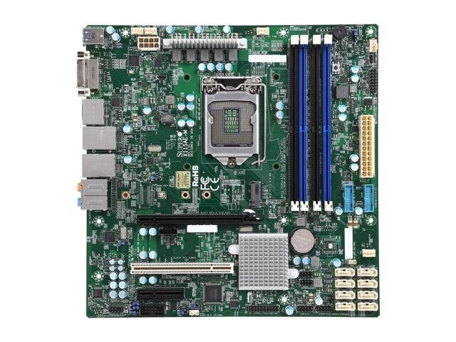 Серверная материнская плата SUPERMICRO MBD-X11SAE-M-O ( LGA1151 , MicroATX) (MBD-X11SAE-M-O) от компании MetSnab - фото 1