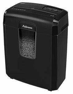 Шредер Fellowes MicroShred 8MC (секр. P-4)/фрагменты/8лист./14лтр./скобы/пл. карты от компании MetSnab - фото 1