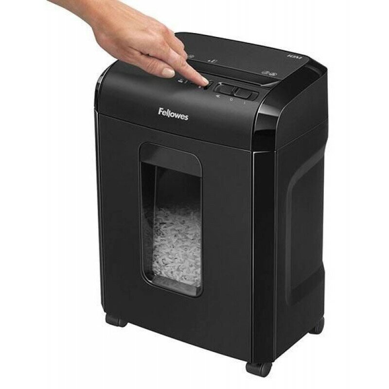 Шредер Fellowes PowerShred 10M (секр. P-5)/фрагменты/10лист./19лтр./скобы/пл. карты от компании MetSnab - фото 1