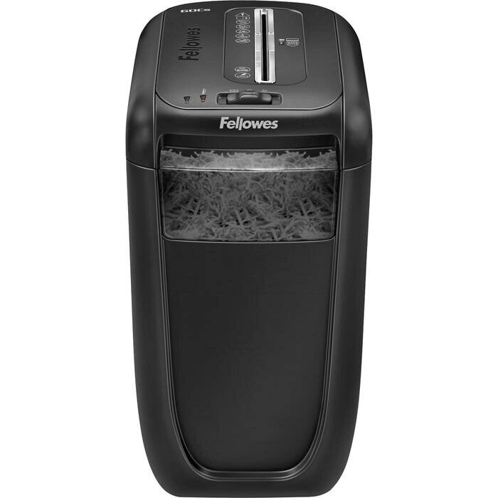 Шредер Fellowes PowerShred 60Cs (секр. P-3)/фрагменты/10лист./22лтр./скрепки/скобы/пл. карты от компании MetSnab - фото 1