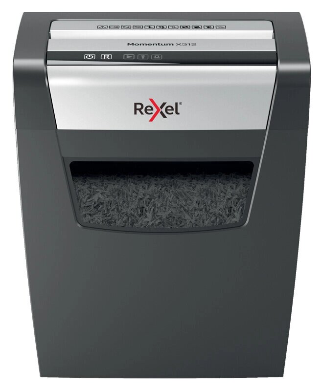 Шредер Rexel Momentum X312 (секр. P-3)/фрагменты/12лист./23лтр./скрепки/скобы от компании MetSnab - фото 1