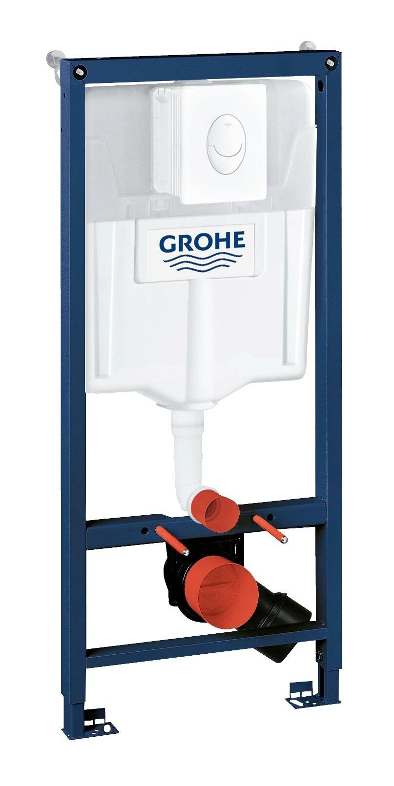 Система инсталляции для унитаза GROHE Rapid SL с панелью смыва Skate Air (3 режима) (1,13 м), альпин-белый (38722001) от компании MetSnab - фото 1