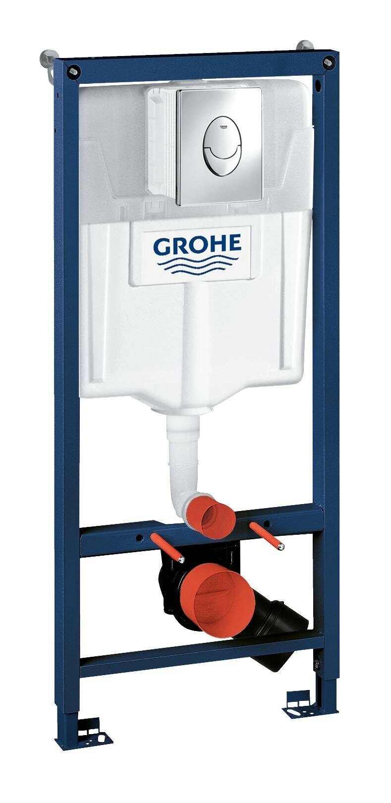 Система инсталляции для унитаза GROHE Rapid SL с панелью смыва Skate Air (3 режима), комплект 3-в-1 (1,13 м) (38721001) от компании MetSnab - фото 1