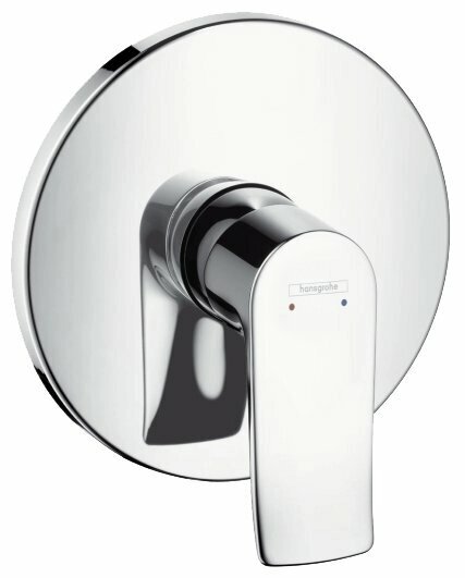 Смеситель для душа hansgrohe Metris 31652000 + 01800180 однорычажный встраиваемый от компании MetSnab - фото 1