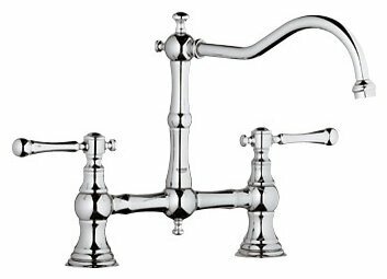 Смеситель для кухни (мойки) Grohe Bridgeford 30187000 двухрычажный встраиваемый от компании MetSnab - фото 1