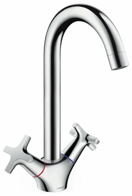 Смеситель для кухни (мойки) hansgrohe Logis Classic 71285000 двухрычажный от компании MetSnab - фото 1