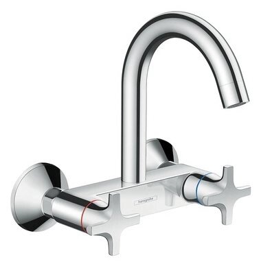 Смеситель для кухни (мойки) hansgrohe Logis Classic 71286000 двухрычажный от компании MetSnab - фото 1