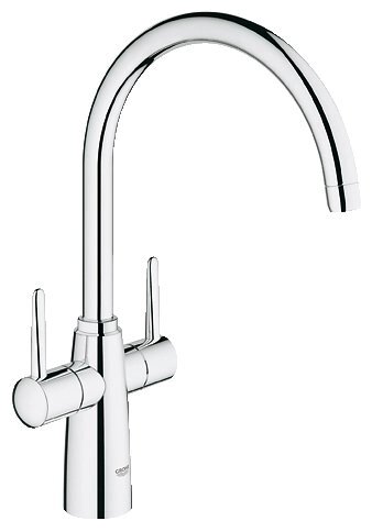 Смеситель для раковины (умывальника) Grohe Ambi 30189000 двухрычажный от компании MetSnab - фото 1