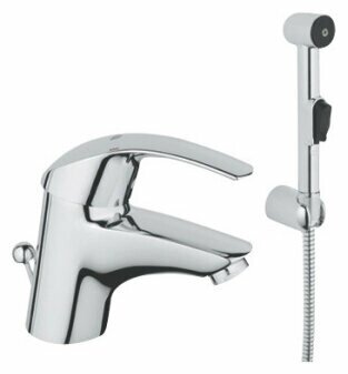 Смеситель для раковины (умывальника) Grohe Eurosmart 33446001 однорычажный лейка в комплекте от компании MetSnab - фото 1