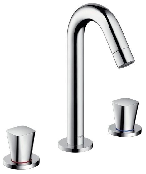 Смеситель для раковины (умывальника) hansgrohe Logis 71133000 двухрычажный встраиваемый от компании MetSnab - фото 1