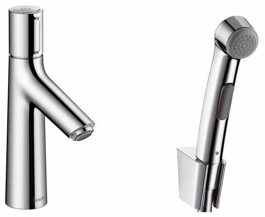 Смеситель для раковины (умывальника) hansgrohe Talis Select S 72291000 порционно-нажимной лейка в комплекте от компании MetSnab - фото 1