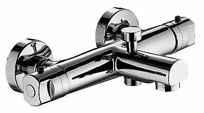 Смеситель для ванны с подключением душа GATTONI Termostatici TS210C0 двухрычажный с термостатом от компании MetSnab - фото 1