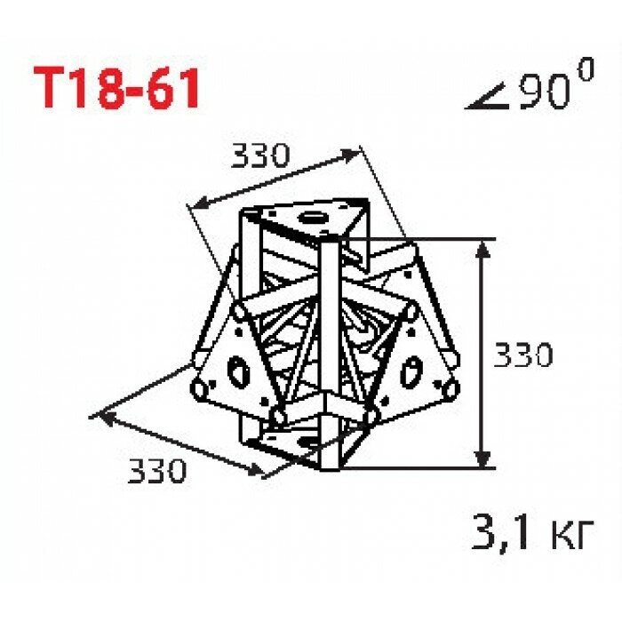 Соединительный элемент для фермы Imlight T18-61 от компании MetSnab - фото 1