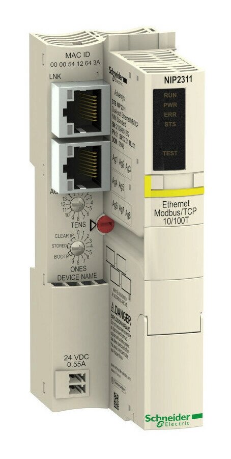 STBNIP2311, Модуль Ethernet Modbus TCP Dual-port от компании MetSnab - фото 1