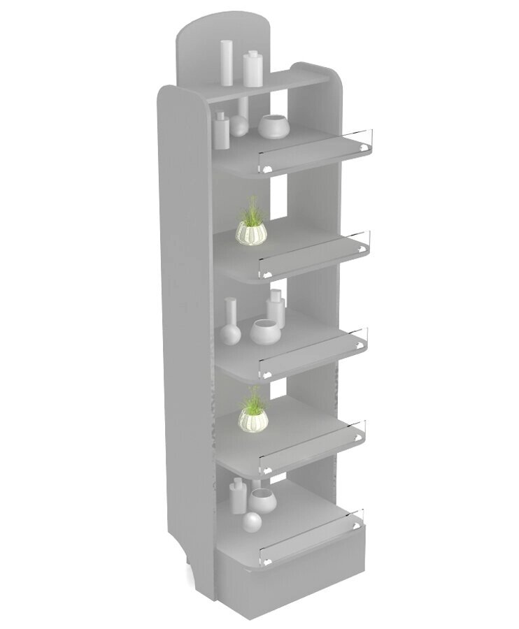 Стеллаж из лдсп фигурный 210х60х50см цвет серый (арт. кст650с) от компании MetSnab - фото 1
