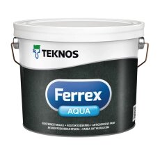 Текнос Феррекс Аква Белый (Teknos Ferrex Aqua) 10 л от компании MetSnab - фото 1