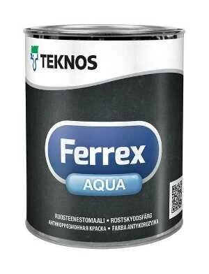 Teknos (Текнос) FERREX AQUA антикоррозионная краска (белая) 10 л от компании MetSnab - фото 1