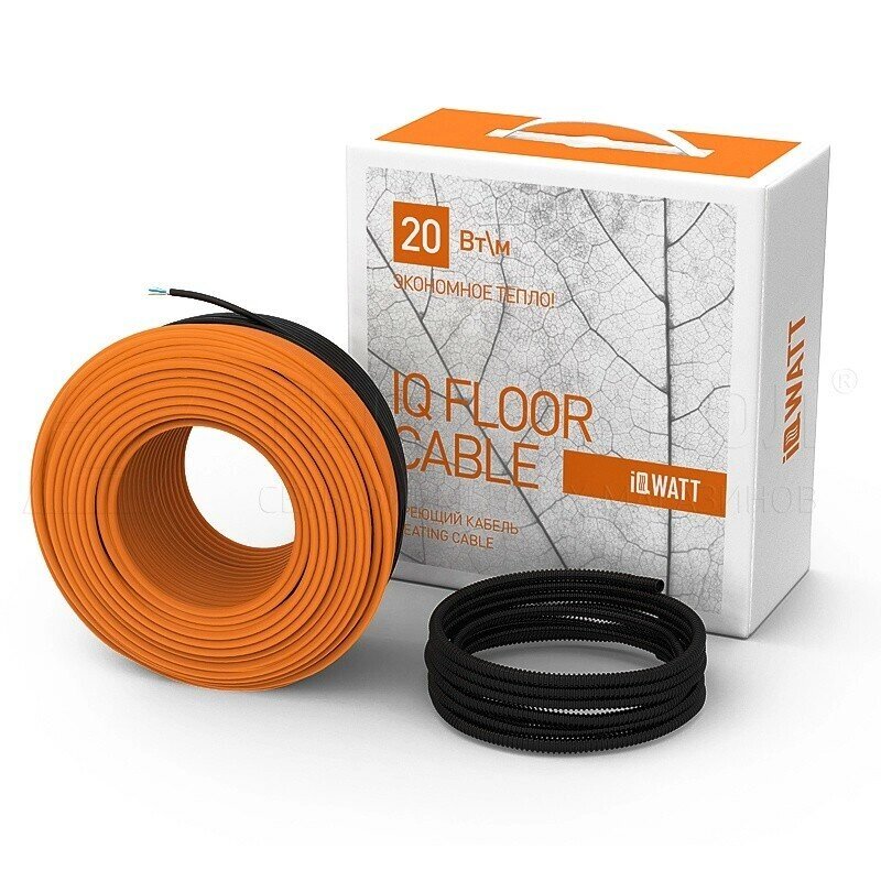 Теплый пол нагревательная секция IQ FLOOR CABLE 20 Вт/м. п 50 м от компании MetSnab - фото 1