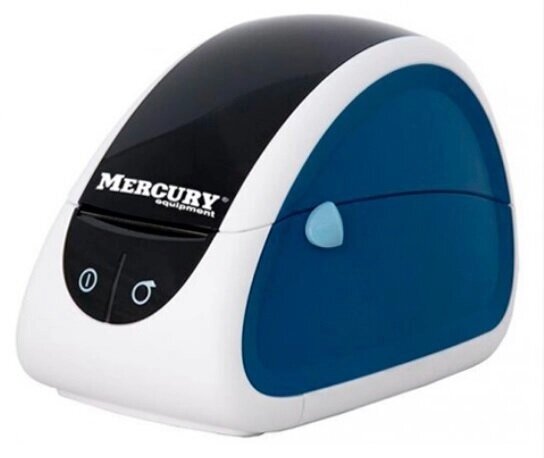 Термопринтер этикеток Mercury MPRINT LP80 EVA, RS232, USB, бело-голубой от компании MetSnab - фото 1