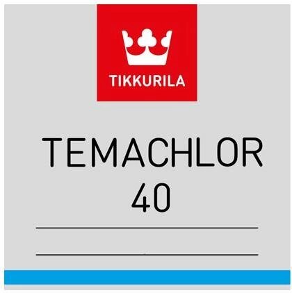 Tikkurila Temachlor 40 / Тиккурила Темахлор 40 Однокомпонентная, толстослойная краска на хлорокаучуковой основе TCH 18л от компании MetSnab - фото 1