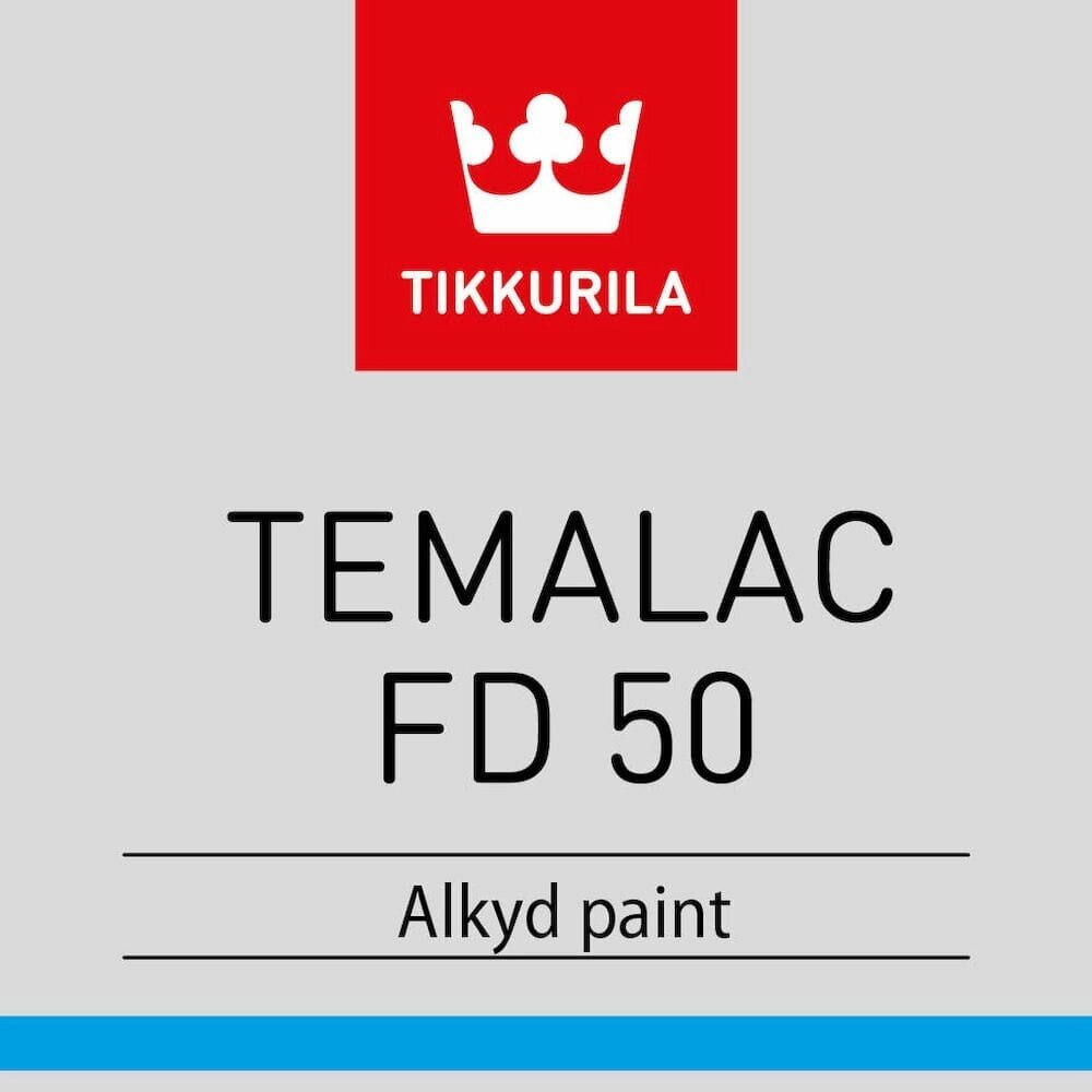 Tikkurila Temalac FD 50 / Тиккурила Темалак ФД 50 Быстровысыхающая, полуглянцевая, однокомпонентная, алкидная покрывная от компании MetSnab - фото 1