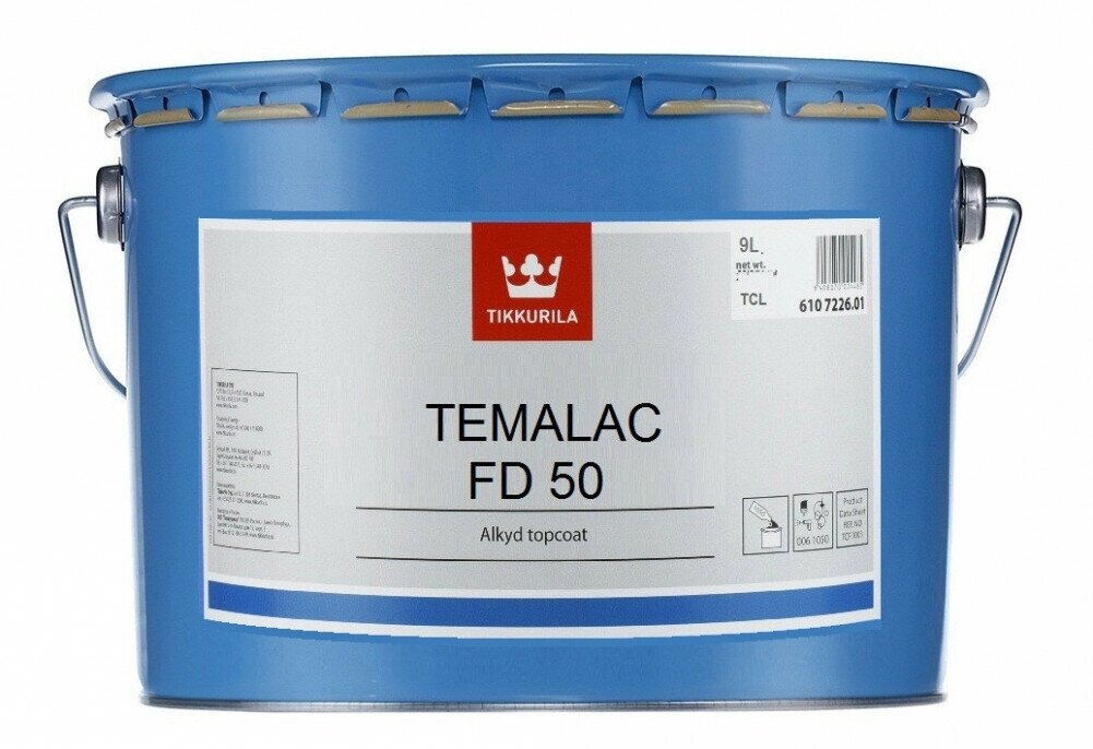 Tikkurila Temalac FD 50 / Тиккурила Темалак ФД 50 краска алкидная полуглянцевая однокомпонентная, 18 от компании MetSnab - фото 1