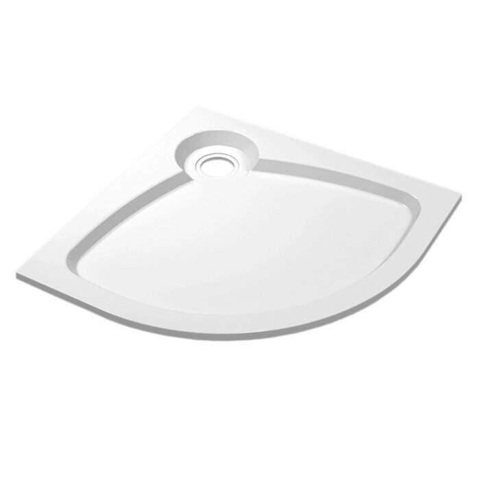 TRAY-S-R-100-550-56-W Поддон душевой Cezares Tray, 100 х 100 см, белый, из искусственного камня от компании MetSnab - фото 1