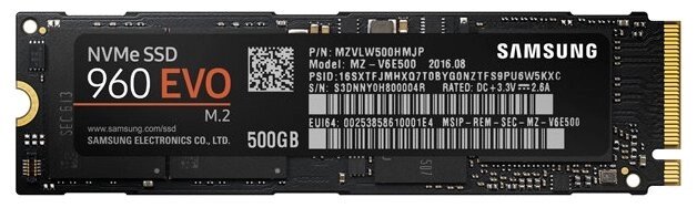 Твердотельный накопитель Samsung MZ-V6E500BW от компании MetSnab - фото 1