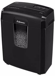 Уничтожитель бумаг Fellowes Microshred 8MC FS-46925 DIN P-4/P-5, 3х10мм, 8 л, 14литров, скоб/плкарты от компании MetSnab - фото 1