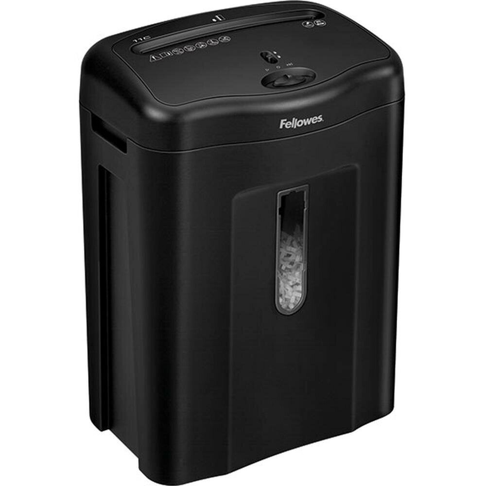 Уничтожитель бумаг Fellowes PowerShred 11C (секр. P-3)/фрагменты/11лист./18лтр./скрепки/скобы/пл. карты от компании MetSnab - фото 1