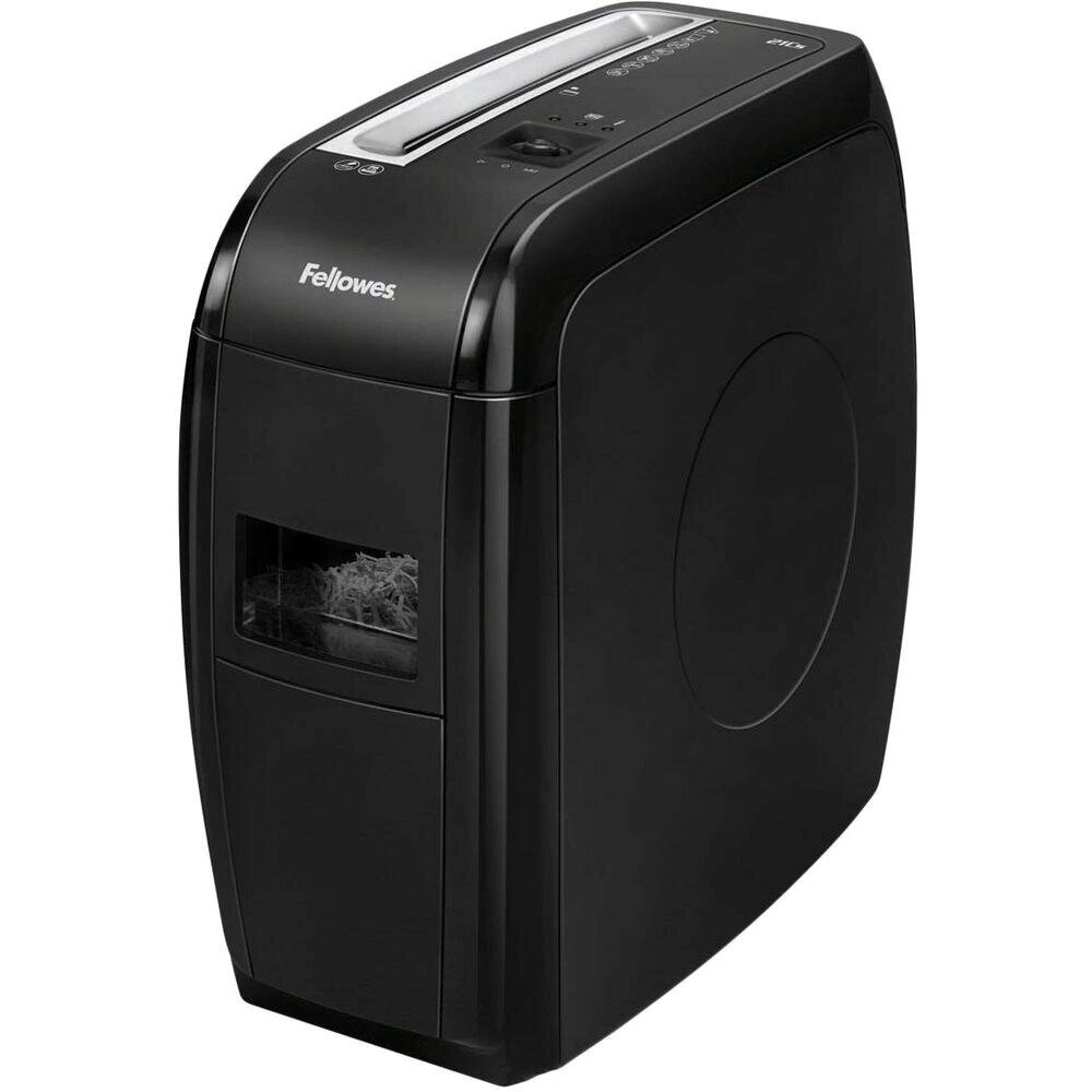 Уничтожитель бумаг Fellowes PowerShred 21Cs (секр. P-3)/фрагменты/12лист./15лтр./скрепки/скобы/пл. карты от компании MetSnab - фото 1