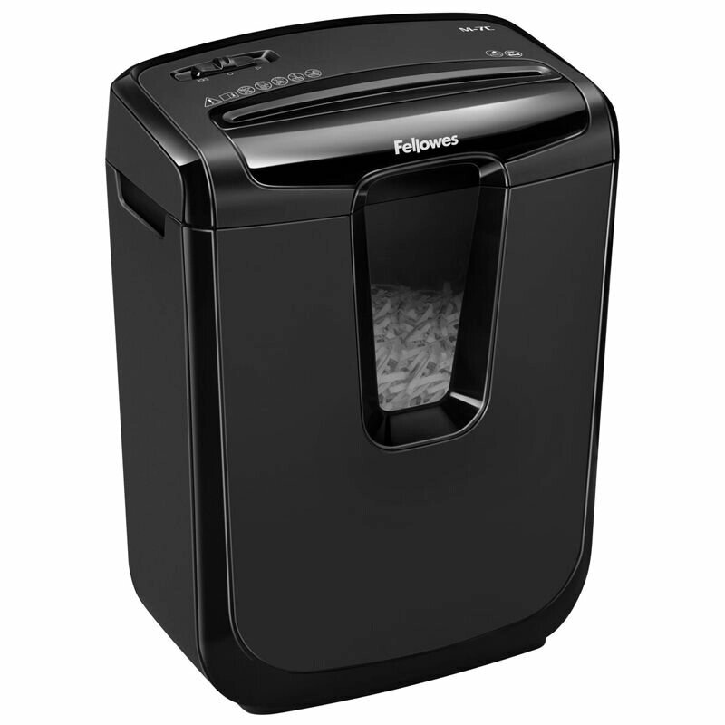 Уничтожитель документов Fellowes M-7C, 4 ур. секр. 4х35мм, 7 лист, 14л, скобы, карты от компании MetSnab - фото 1