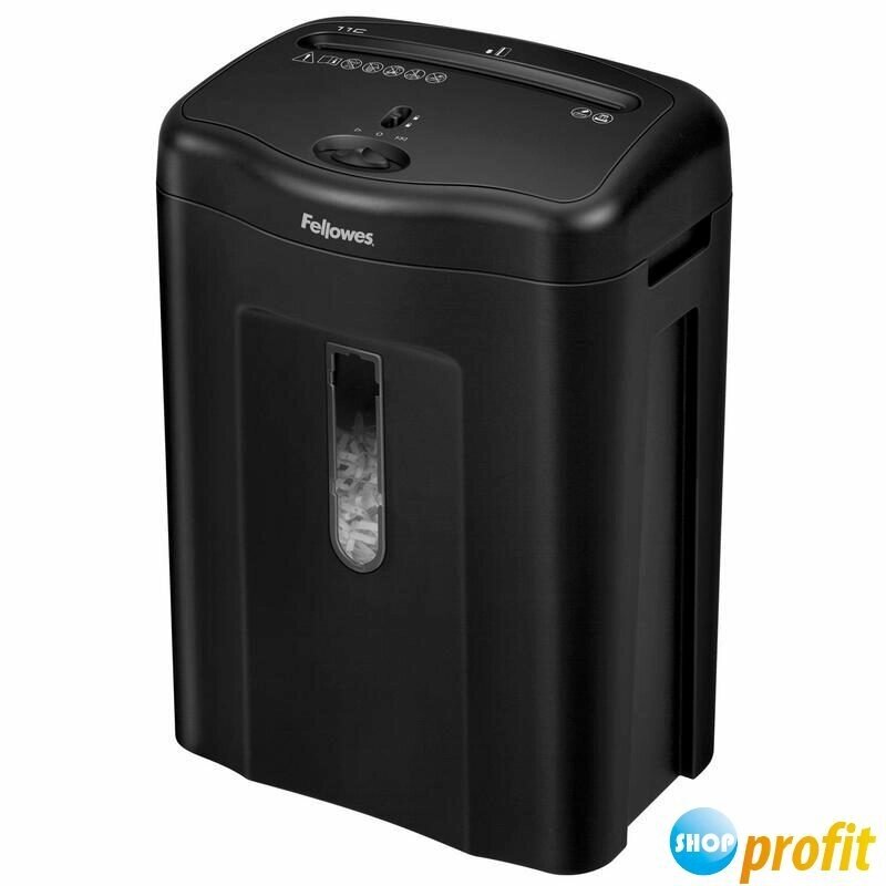 Уничтожитель документов Fellowes PowerShred 11C (3-й уровень секретности, объем корзины 18л) (FS-43502) от компании MetSnab - фото 1