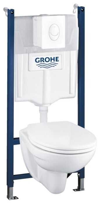 Унитаз с инсталляцией подвесной Grohe Rapid SLSolido 39117000 с горизонтальным выпуском от компании MetSnab - фото 1