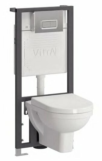 Унитаз с инсталляцией подвесной VitrA Form 300 9812B003-7203 с горизонтальным выпуском от компании MetSnab - фото 1