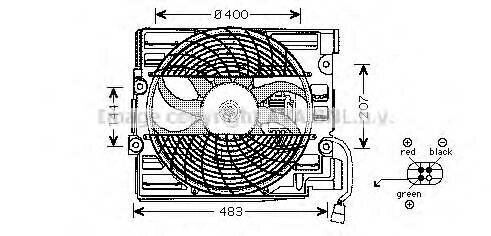 Вентилятор системы охлаждения bmw5 e 39 (95-) 520 ava quality cooling BW7510 от компании MetSnab - фото 1