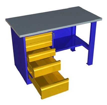 Верстак однотумбовый (драйвер) - ВП 3/1.4 от компании MetSnab - фото 1