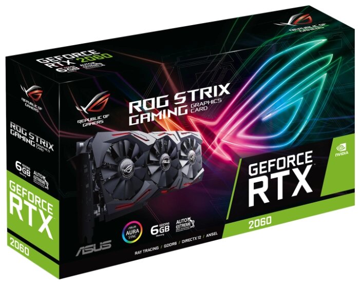 Видеокарта ASUS ROG GeForce RTX 2060 1365MHz PCI-E 3.0 6144MB 14000MHz 192 bit 2xDisplayPort 2xHDMI HDCP STRIX GAMING от компании MetSnab - фото 1