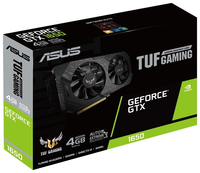 Видеокарта ASUS TUF GeForce GTX 1650 1485MHz PCI-E 3.0 4096MB 8002MHz 128 bit DVI DisplayPort HDMI HDCP GAMING от компании MetSnab - фото 1