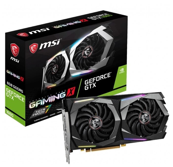 Видеокарта MSI GeForce GTX 1660 1860MHz PCI-E 3.0 6144MB 8000MHz 192 bit HDMI 3xDisplayPort HDCP GAMING X от компании MetSnab - фото 1