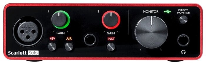 Внешняя звуковая карта Focusrite Scarlett Solo 3rd Gen от компании MetSnab - фото 1