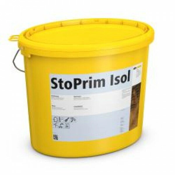 Водоразбавимая изолирующая грунтовка на акрилатной основе StoPrim Isol ведро 15 л от компании MetSnab - фото 1