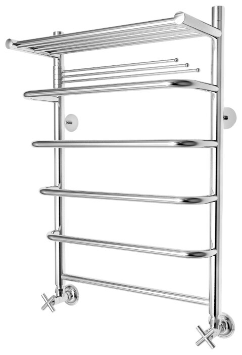 Водяной полотенцесушитель МСталь Каскад 500x800 с горячей и поворотной полками от компании MetSnab - фото 1