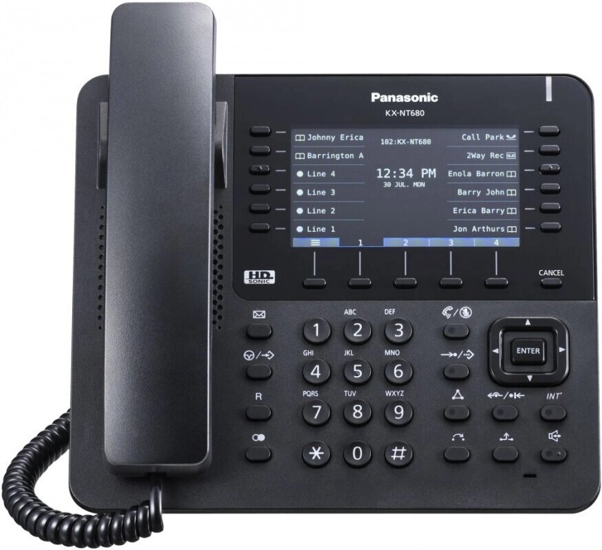 VoIP-телефон Panasonic KX-NT680RU-B черный от компании MetSnab - фото 1