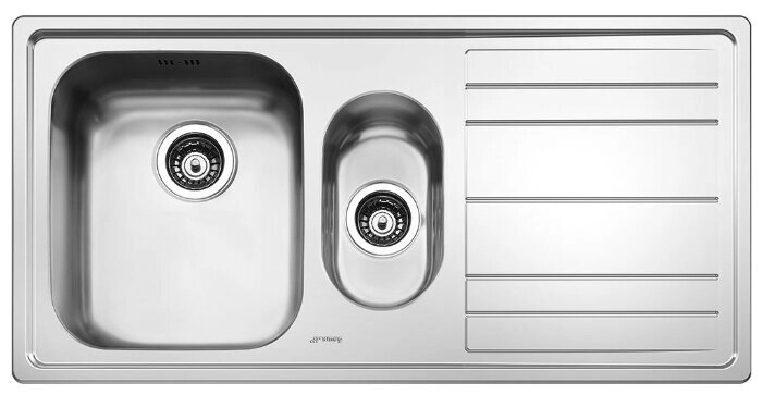 Врезная кухонная мойка smeg LE102D-2 100.8х50.8см нержавеющая сталь от компании MetSnab - фото 1