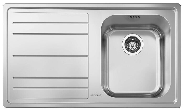 Врезная кухонная мойка smeg LE861S-2 86.8х50.8см нержавеющая сталь от компании MetSnab - фото 1