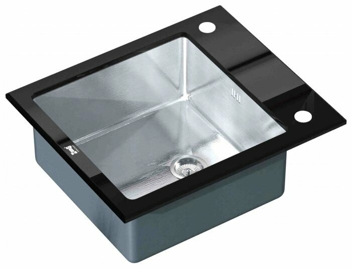 Врезная кухонная мойка ZorG INOX GL-6051 BLACK 60х51см нержавеющая сталь от компании MetSnab - фото 1