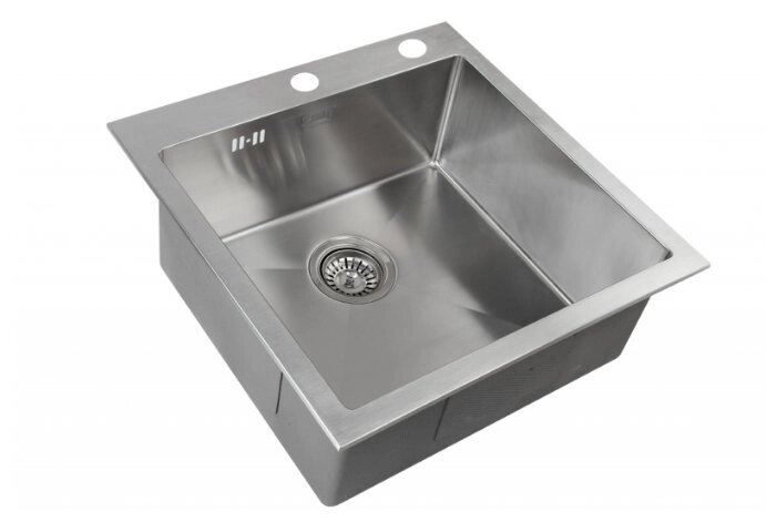 Врезная кухонная мойка ZorG INOX RX-5151 51х51см нержавеющая сталь от компании MetSnab - фото 1