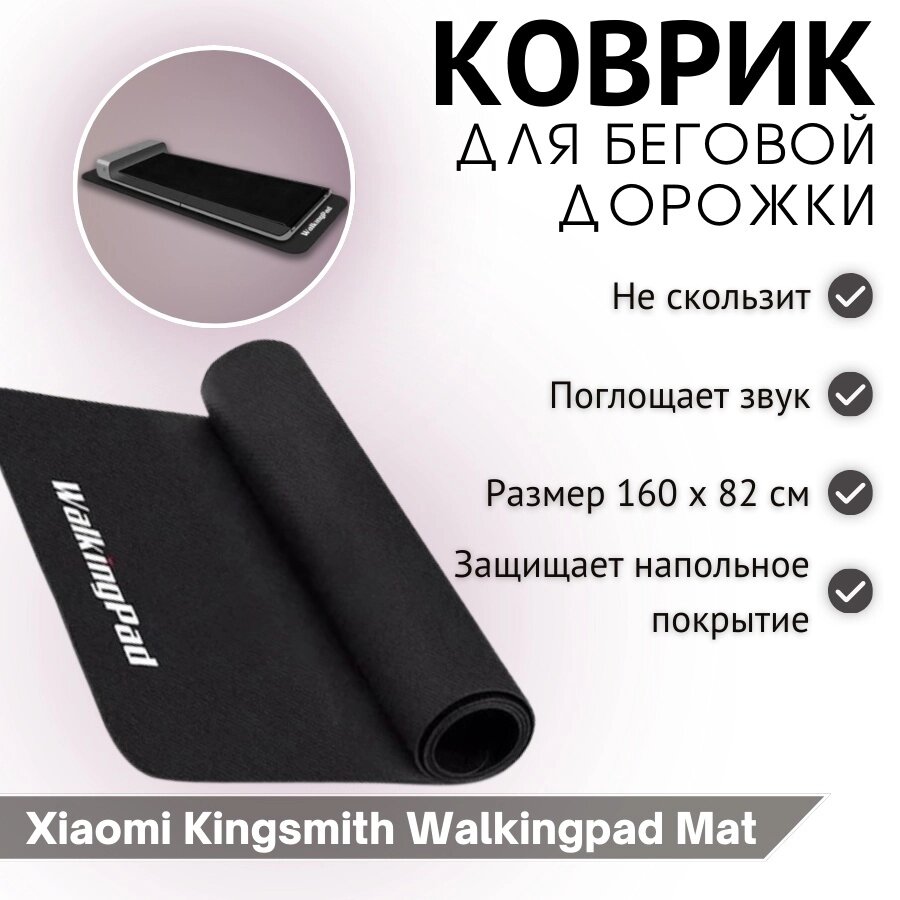 Дополнительное оборудование для тренажеров Звукоизолирующий коврик Xiaomi Kingsmith Walkingpad Mat от компании MetSnab - фото 1